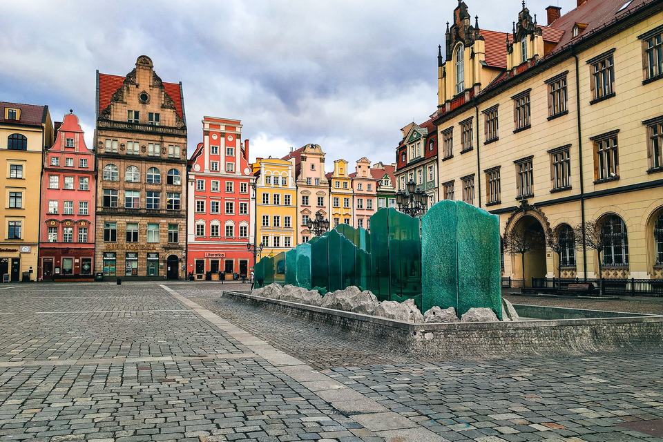 Architecture of the Market Square in Wroclaw (Wrocław)